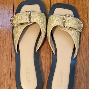 J.Crew Callie Faux Raffia Sandals | Size 8.5 | NWOT